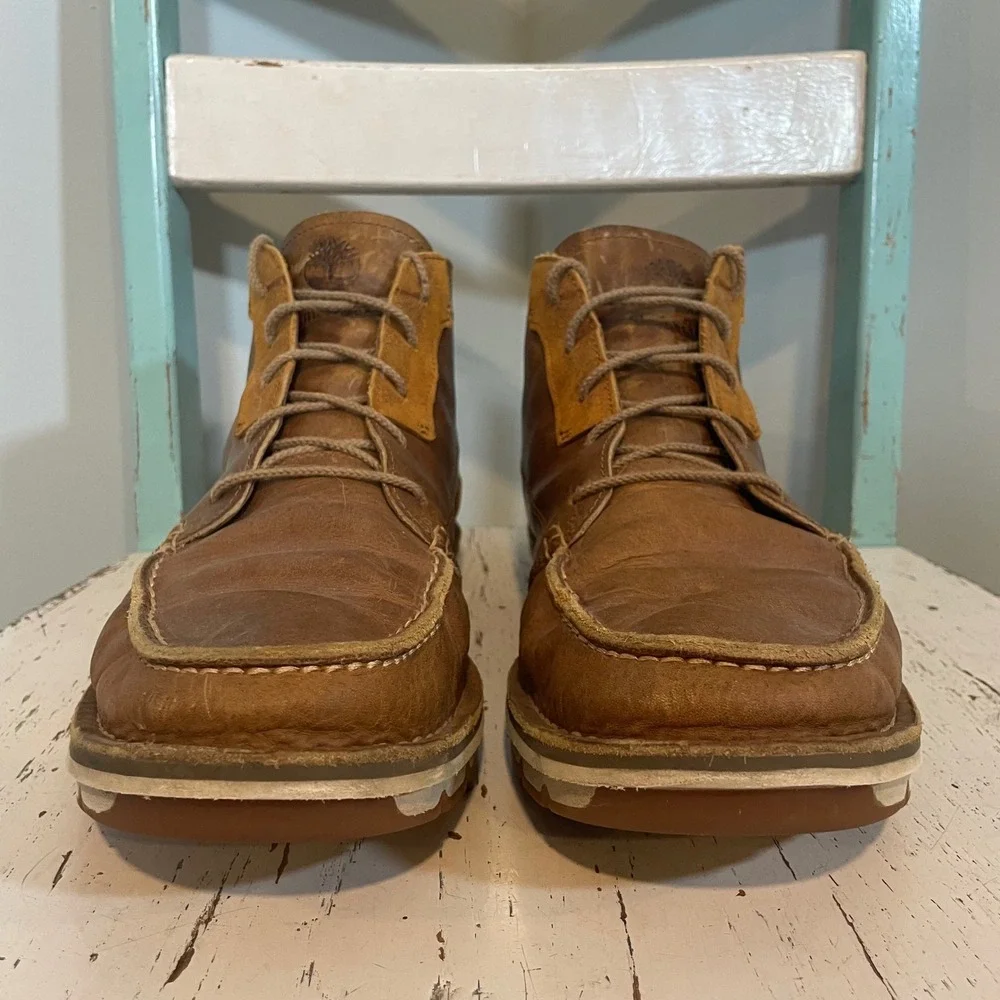 Timberland Coltin Boots Mid Top Brown Size 12 Leather A1AHU Chukka Sensorflex